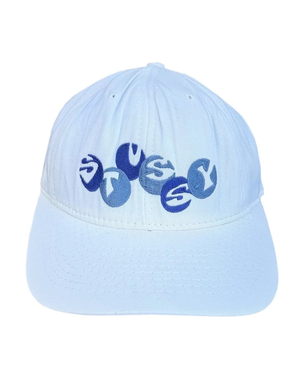 Vintage Stussy Billiard White / Blue Hat